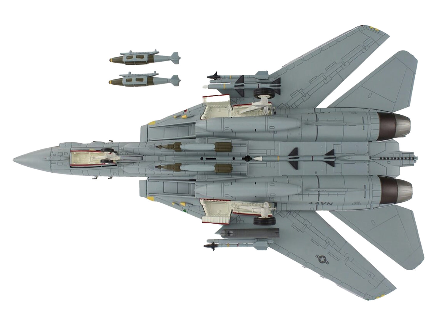 Grumman F-14B Tomcat Fighter Aircraft "VF-103 Jolly Rogers USS George Washington" (2000) United States Navy "Air Power Series" 1/72 Diecast Model by Hobby Master