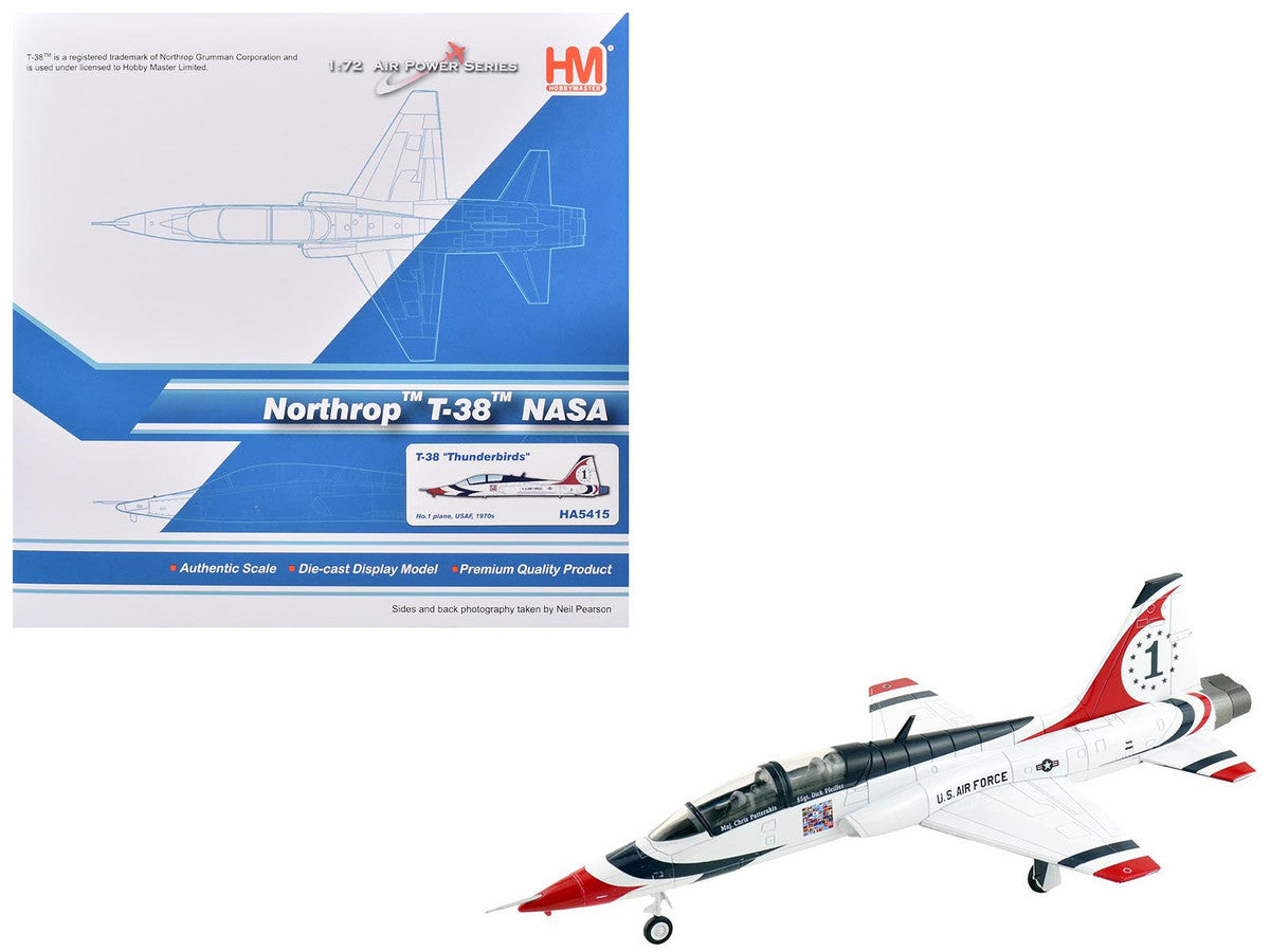 Northrop T-38 NASA Aircraft "#1 Thunderbirds" (1970s) United States Air Force "Air Power Series" 1/72 Diecast Model by Hobby Master-4