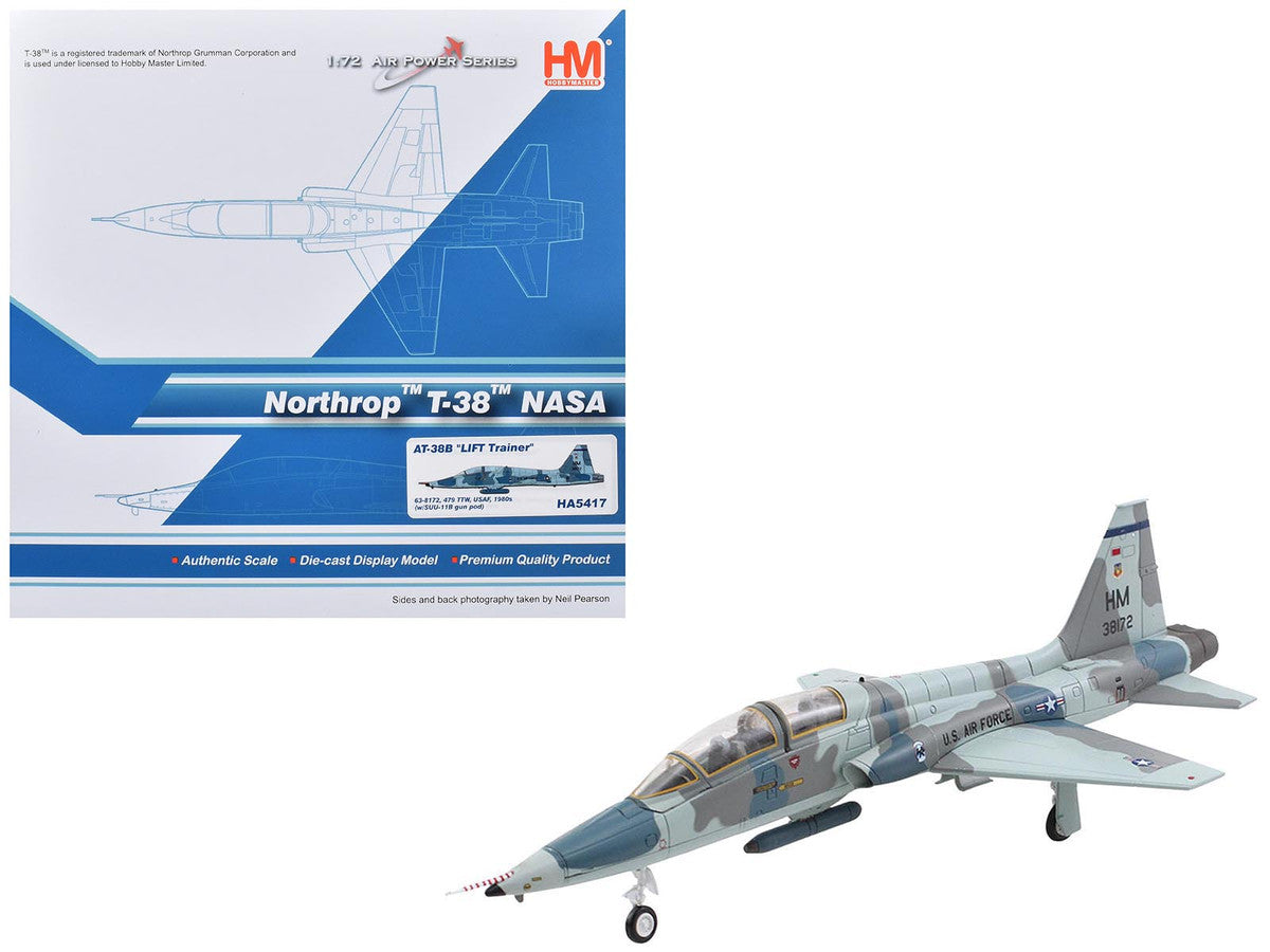 Northrop AT-38B Talon Aircraft "63-8172 479th TTW LIFT Trainer NASA" (1980s) United States Air Force "Air Power Series" 1/72 Diecast Model by Hobby Master Hobby Master