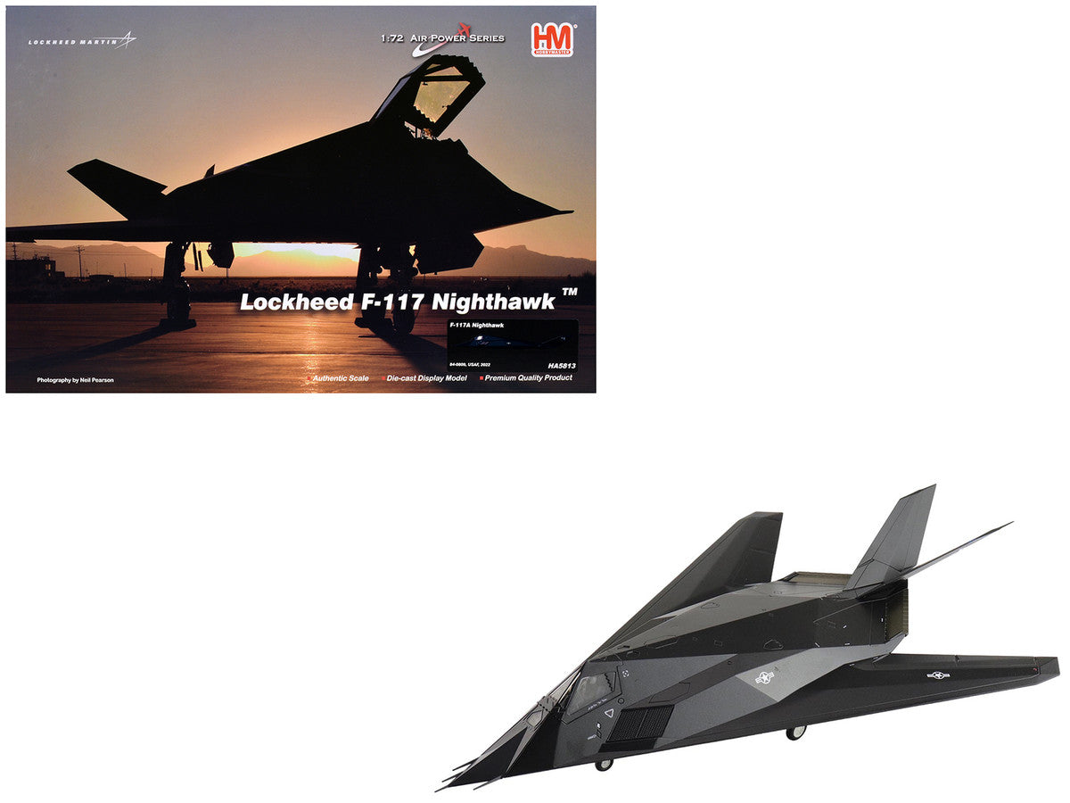 Lockheed YF-117 Nighthawk Stealth Aircraft "79-10782 410th FTS Edwards AFB" (2005) United States Air Force "Air Power Series" 1/72 Diecast Model by Hobby Master Hobby Master