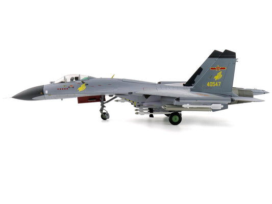 Shenyang J-11A Fighter Aircraft "40547 Golden Helmet" (2014) People's Liberation Army Air Force with 1/8 Scale Golden Helmet "Air Power Series" 1/72 Diecast Model by Hobby Master-0