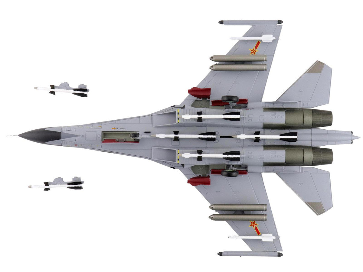 Shenyang J-11A Fighter Aircraft "40547 Golden Helmet" (2014) People's Liberation Army Air Force with 1/8 Scale Golden Helmet "Air Power Series" 1/72 Diecast Model by Hobby Master-3