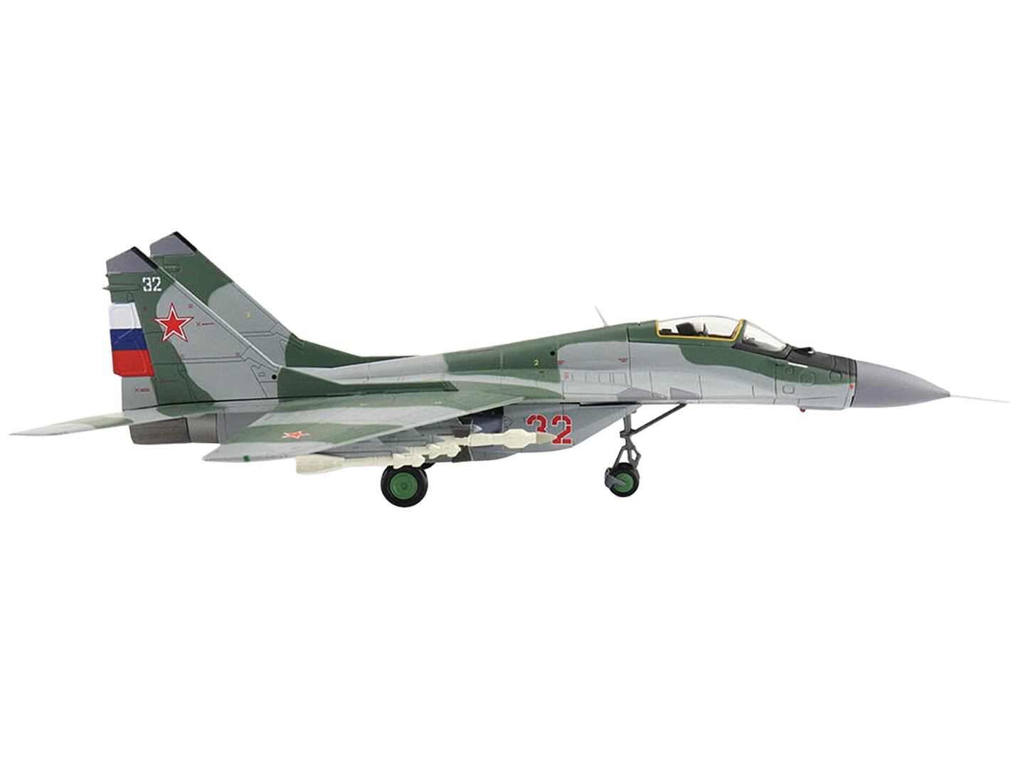 Mikoyan MIG-29A Fulcrum Fighter Aircraft "906th FR USSAR Force" Russian Air Force (1997) "Air Power Series" 1/72 Diecast Model by Hobby Master