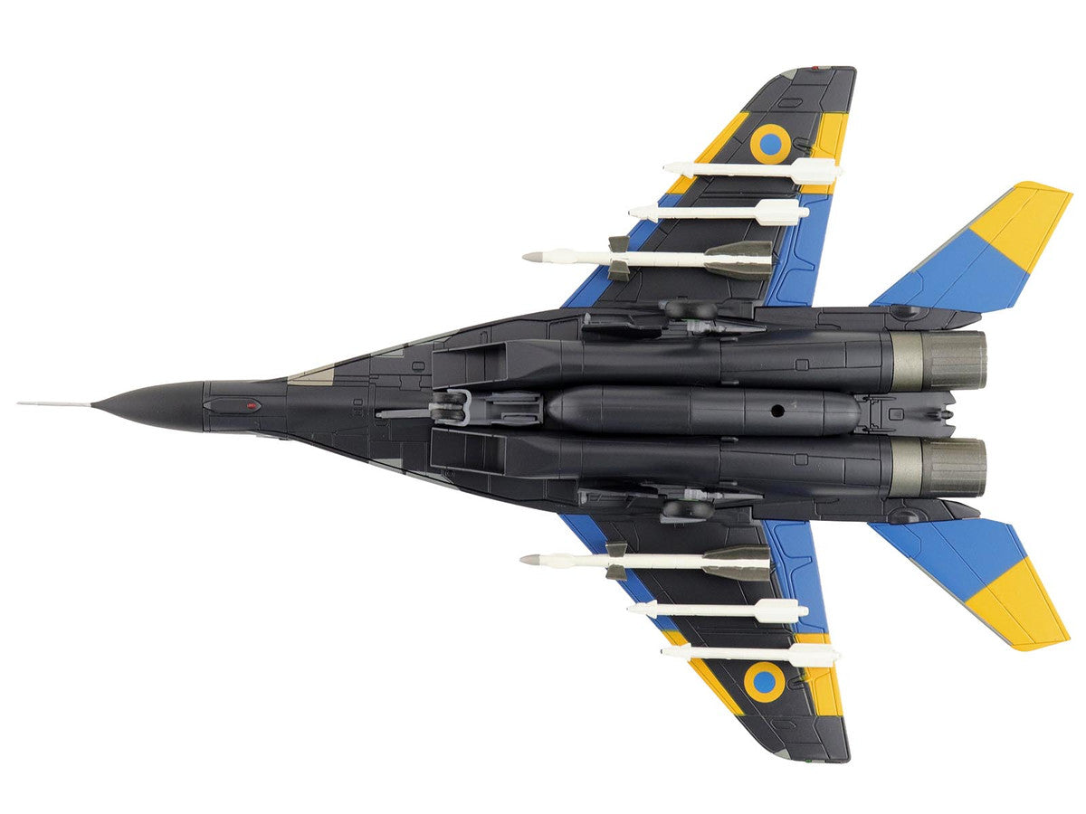 Mikoyan MIG-29 Fulcrum Aircraft "Ghost of Kyiv 40th Tactical Aviation Brigade Vasylkiv Air Base" (2023) Ukrainian Air Force "Air Power Series" 1/72 Diecast Model by Hobby Master-2