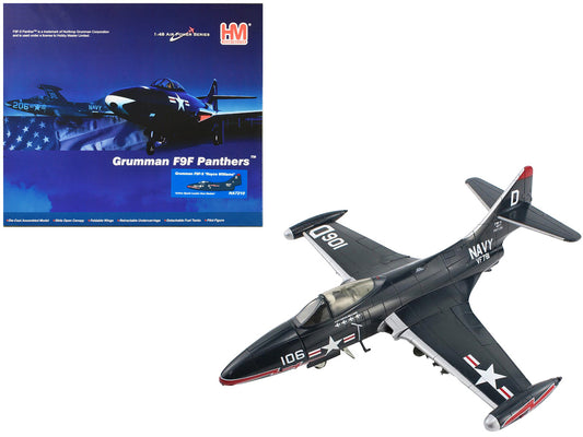 Grumman F9F-5 Panther Aircraft "VF-781 Royce Williams Action Speak Louder than Medals" United States Navy "Air Power Series" 1/48 Diecast Model by Hobby Master-0