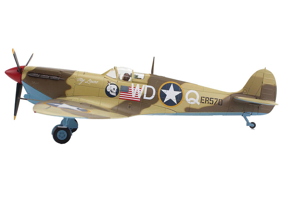 Supermarine Spitfire Mk.Vb Trop Fighter Aircraft "ER570 4th Fighter Squadron 52nd Fighter Group" (1943) Mediterranean Allied Coastal Air Force "Air Power Series" 1/48 Diecast Model by Hobby Master Hobby Master