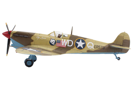 Supermarine Spitfire Mk.Vb Trop Fighter Aircraft "ER570 4th Fighter Squadron 52nd Fighter Group" (1943) Mediterranean Allied Coastal Air Force "Air Power Series" 1/48 Diecast Model by Hobby Master Hobby Master