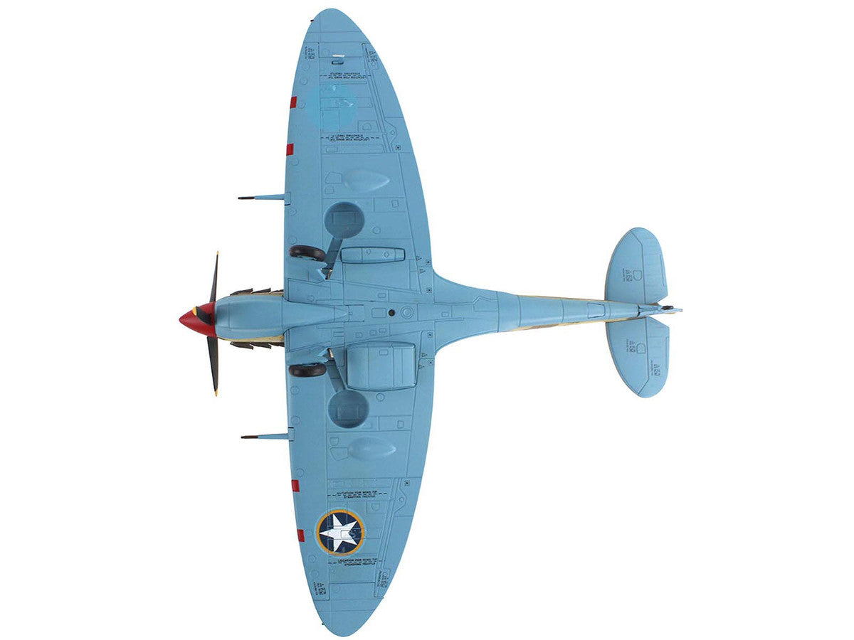 Supermarine Spitfire Mk.Vb Trop Fighter Aircraft "ER570 4th Fighter Squadron 52nd Fighter Group" (1943) Mediterranean Allied Coastal Air Force "Air Power Series" 1/48 Diecast Model by Hobby Master Hobby Master