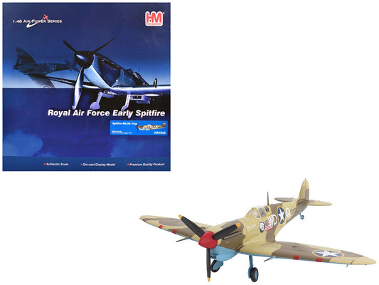 Supermarine Spitfire Mk.Vb Trop Fighter Aircraft "ER570 4th Fighter Squadron 52nd Fighter Group" (1943) Mediterranean Allied Coastal Air Force "Air Power Series" 1/48 Diecast Model by Hobby Master Hobby Master