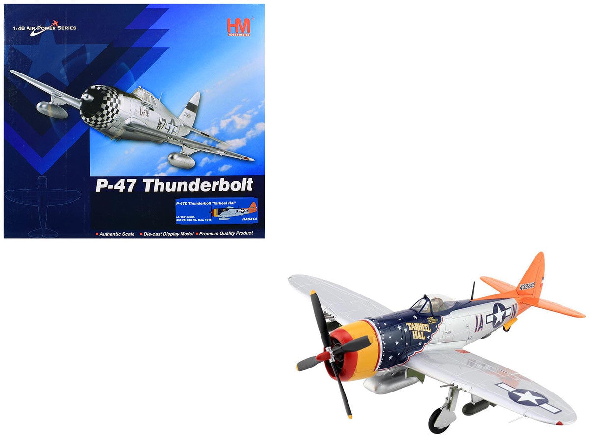 Republic P-47D Thunderbolt Aircraft "Tarheel Hal Lt. 'Ike' David 66 FS 358 FG" (1945) United States Army Air Forces "Air Power Series" 1/48 Diecast Model by Hobby Master Hobby Master