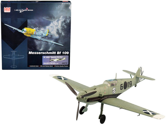 Messerschmitt BF 109E-3 Fighter Aircraft "Hauptmann Siebelt Reents Spanish Civil War" (1939) "Air Power Series" 1/48 Diecast Model by Hobby Master-0