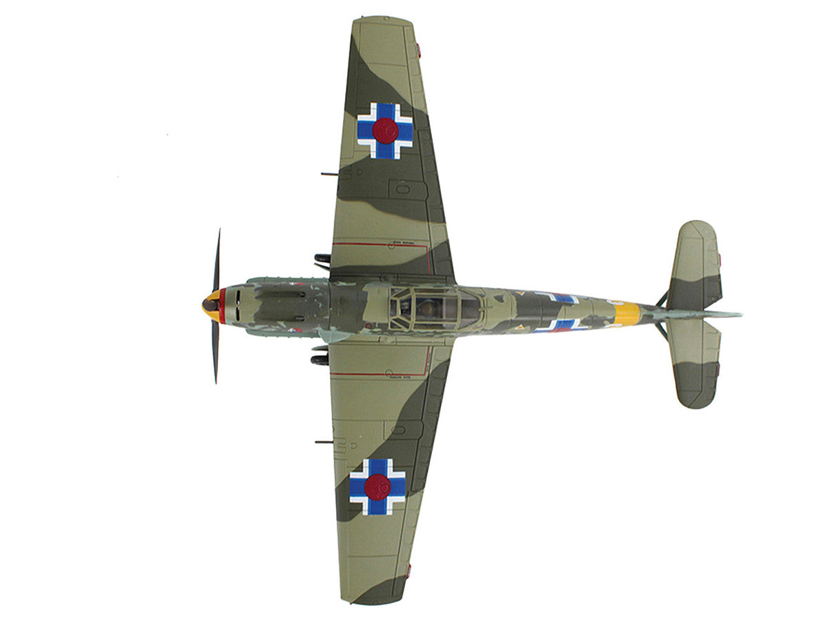 Messerschmitt Bf 109E-3 Fighter Aircraft "White 2 Jan Reznak 13.(slow)/JG 52 Kraznodar USSR" (1943) German Luftwaffe "Air Power Series" 1/48 Diecast Model by Hobby Master Hobby Master