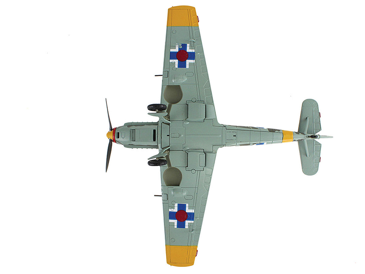 Messerschmitt Bf 109E-3 Fighter Aircraft "White 2 Jan Reznak 13.(slow)/JG 52 Kraznodar USSR" (1943) German Luftwaffe "Air Power Series" 1/48 Diecast Model by Hobby Master Hobby Master
