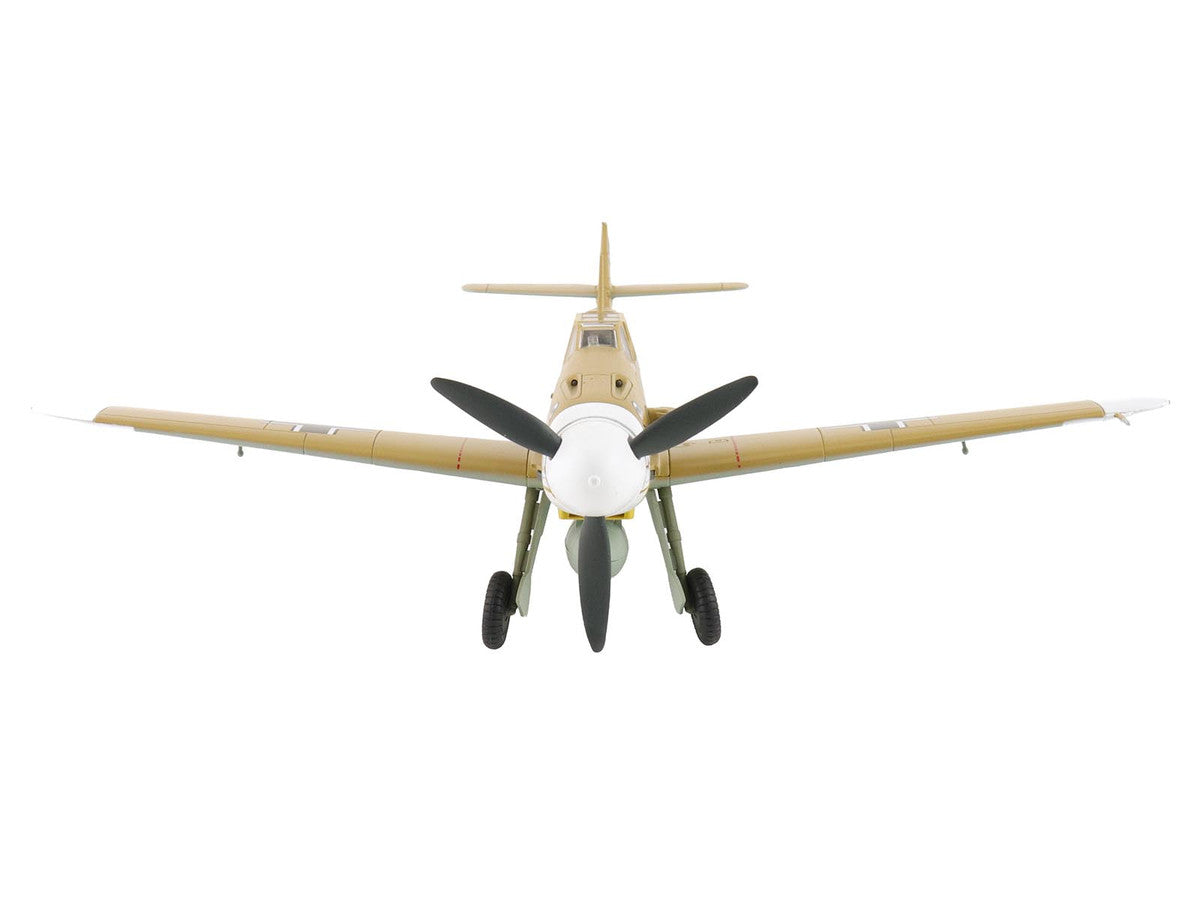 Messerschmitt Bf 109F-4 Fighter Aircraft "Marseille Yellow 14 3./JG27 Egypt" (1942) German Luftwaffe "Air Power Series" 1/48 Diecast Model by Hobby Master-3
