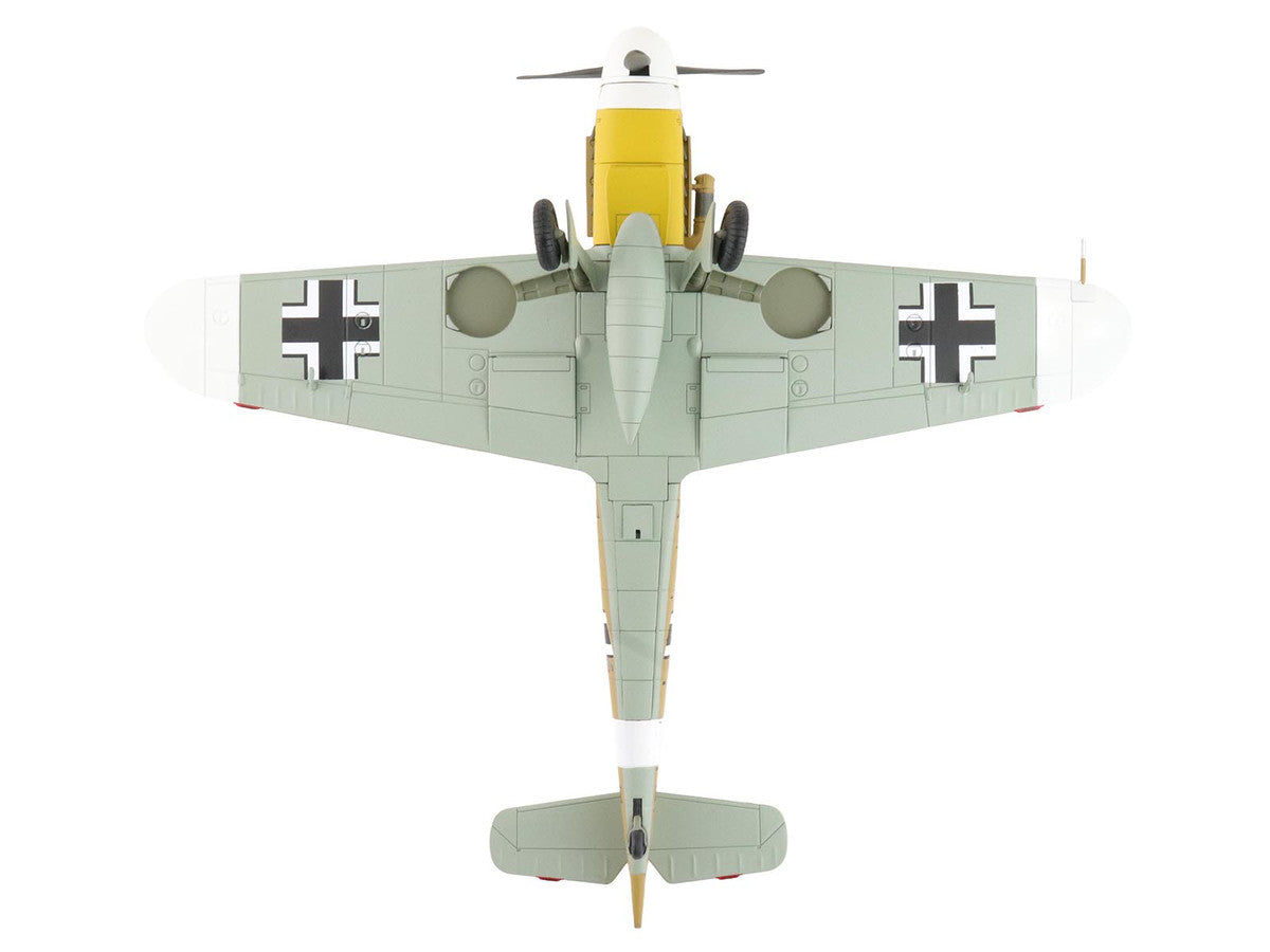 Messerschmitt Bf 109F-4 Fighter Aircraft "Marseille Yellow 14 3./JG27 Egypt" (1942) German Luftwaffe "Air Power Series" 1/48 Diecast Model by Hobby Master-0