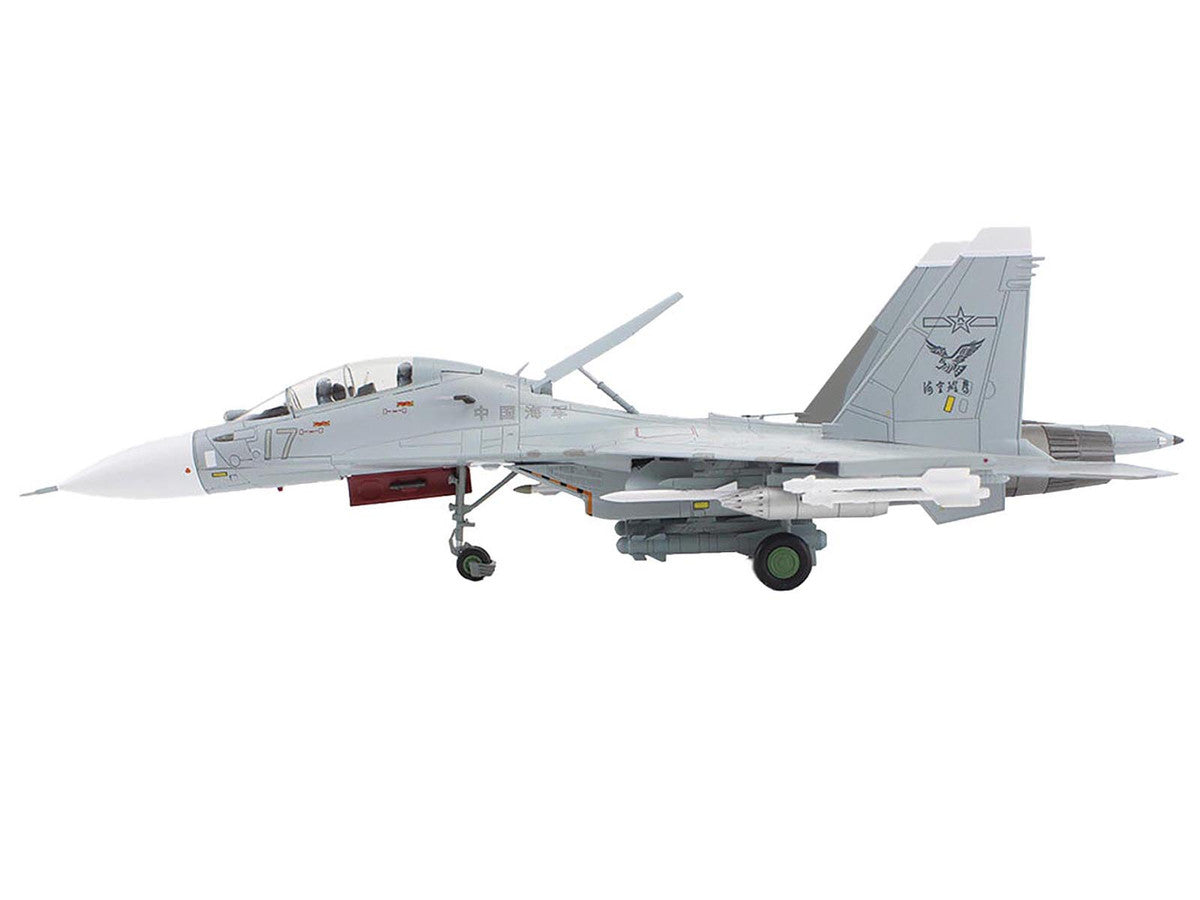 Sukhoi Su-30MK2 Flanker-G Fighter Aircraft "White 17 China" (2022) People's Liberation Army Naval Air Force (PLANAF) "Air Power Series" 1/72 Diecast Model by Hobby Master-0