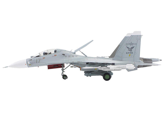 Sukhoi Su-30MK2 Flanker-G Fighter Aircraft "White 17 China" (2022) People's Liberation Army Naval Air Force (PLANAF) "Air Power Series" 1/72 Diecast Model by Hobby Master-0