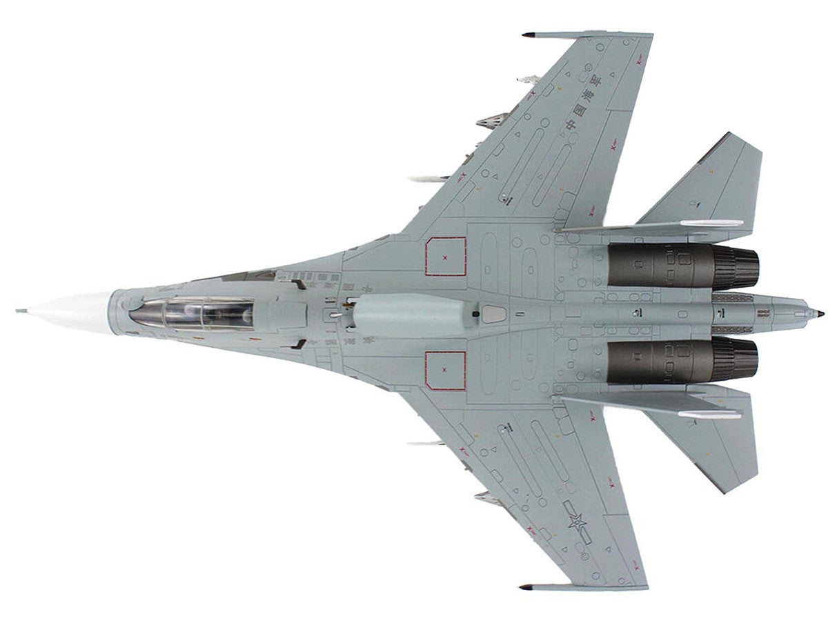 Sukhoi Su-30MK2 Flanker-G Fighter Aircraft "White 17 China" (2022) People's Liberation Army Naval Air Force (PLANAF) "Air Power Series" 1/72 Diecast Model by Hobby Master-1