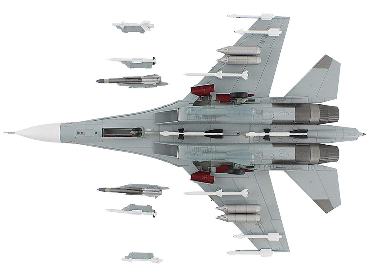 Sukhoi Su-30MK2 Flanker-G Fighter Aircraft "White 17 China" (2022) People's Liberation Army Naval Air Force (PLANAF) "Air Power Series" 1/72 Diecast Model by Hobby Master-2