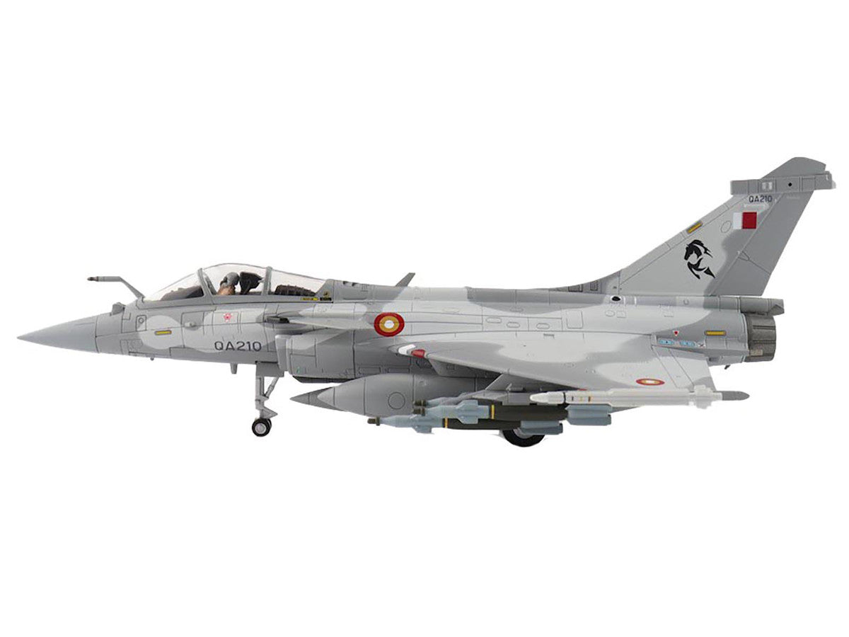Dassault Rafale EQ Fighter Aircraft "QA210" (2019) Qatar Emiri Air Force "Air Power Series" 1/72 Diecast Model by Hobby Master-0