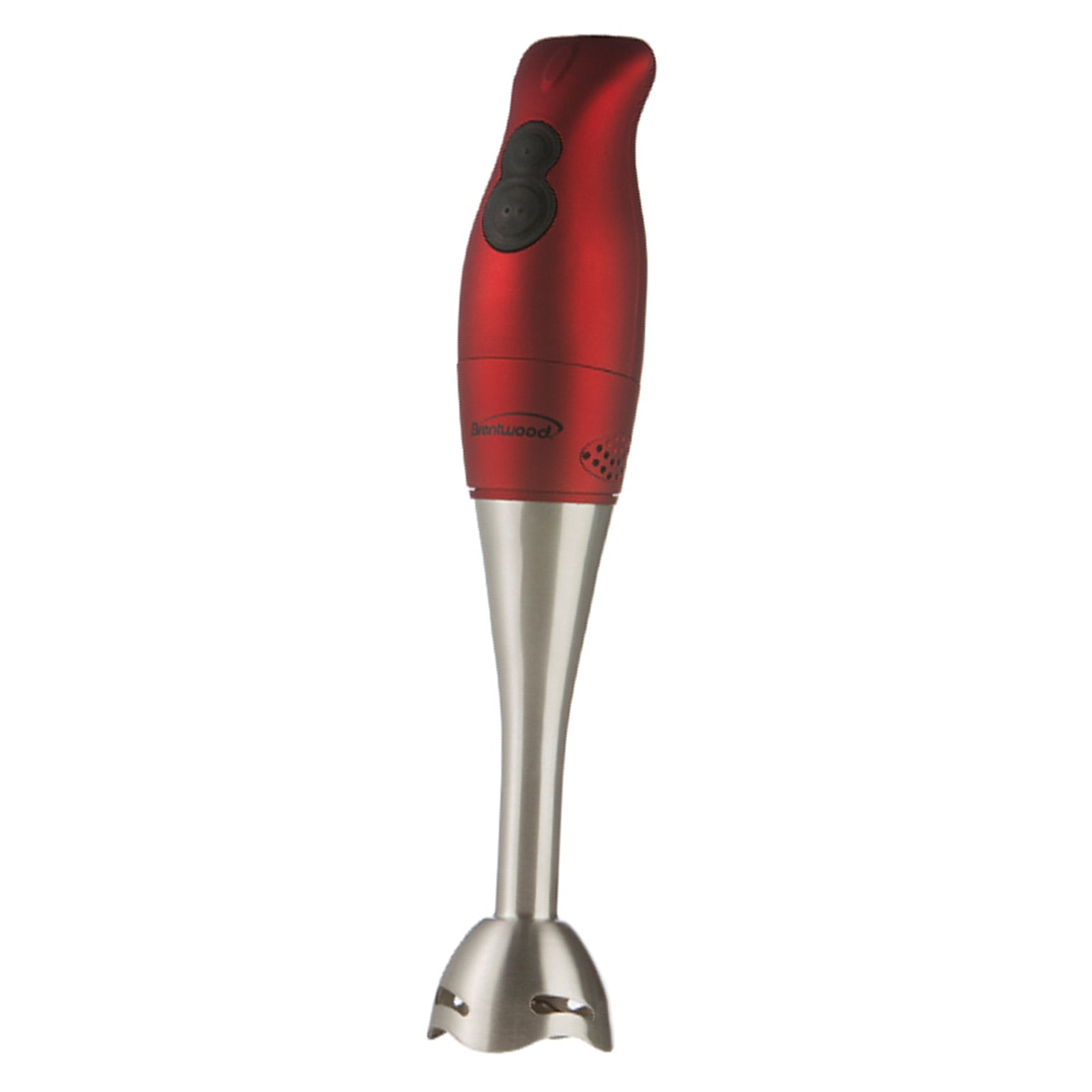 Brentwood 2-SPEED HAND BLENDER - RED Soft Grip Handle W2B