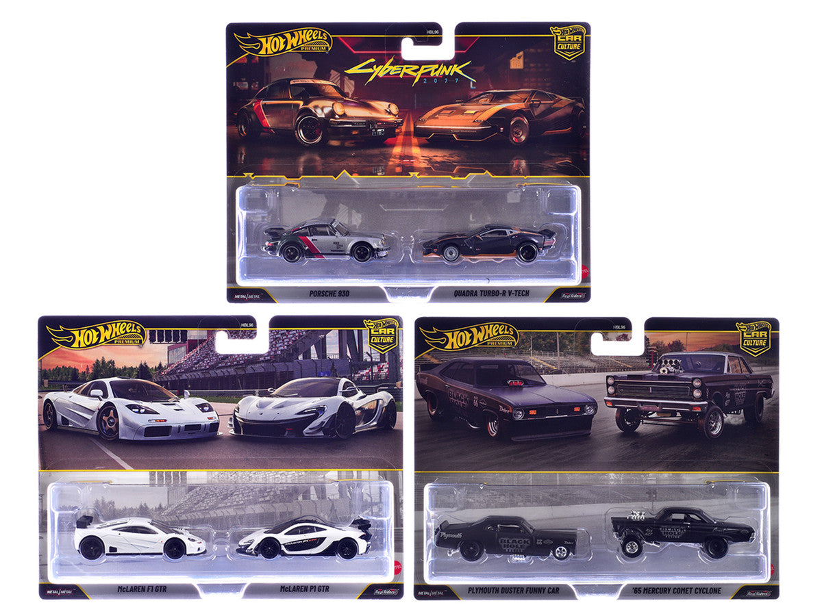 "Car Culture 2 Pack" Assortment Y Set of 16 Cars Diecast Model Cars by Hot Wheels Hotwheels