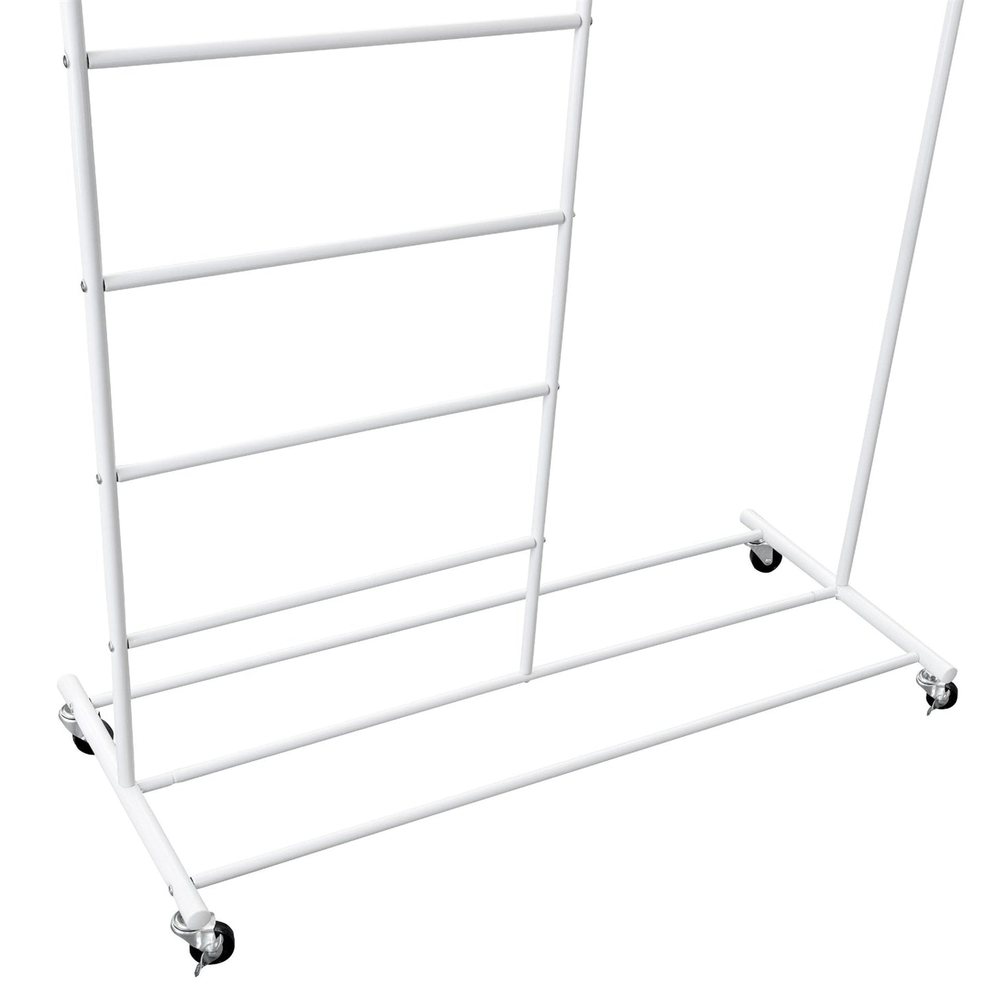 White Rolling Multi Use Laundry Clothes Drying Rack FastFurnishings