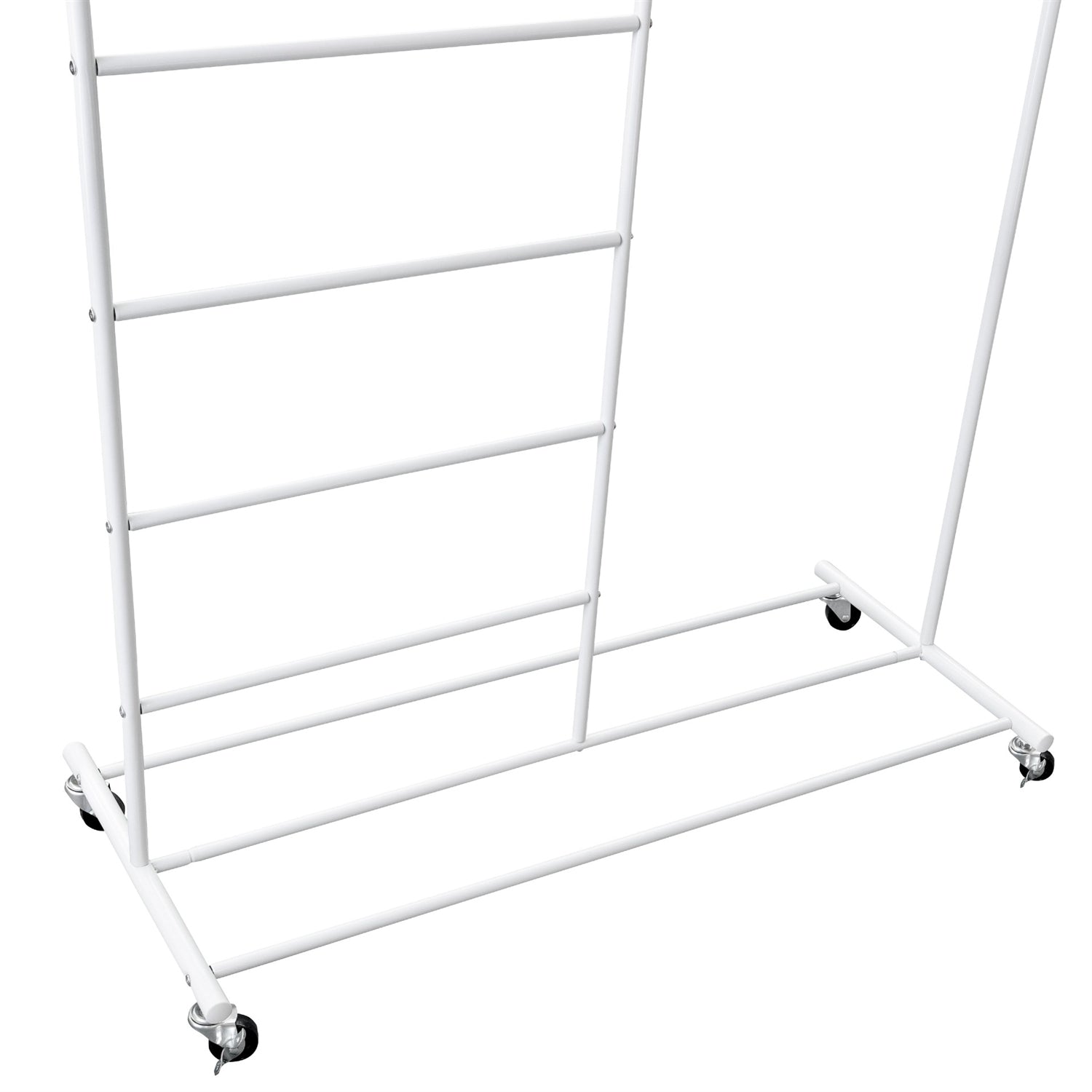 White Rolling Multi Use Laundry Clothes Drying Rack FastFurnishings