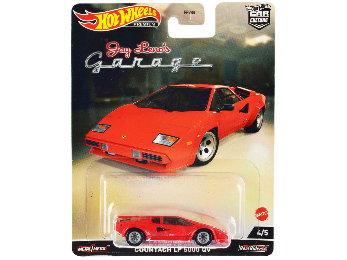 Lamborghini Countach LP 5000 QV Red "Jay Leno’s Garage" Diecast Model Car by Hot Wheels Hotwheels