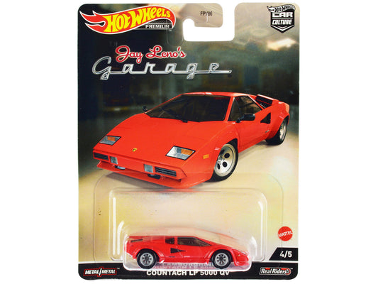 Lamborghini Countach LP 5000 QV Red "Jay Leno’s Garage" Diecast Model Car by Hot Wheels Hotwheels