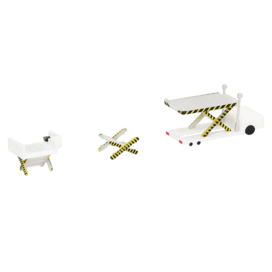 Container Loader 2 Vehicle Set White 1/500 Diecast Model by Herpa GeminiJets