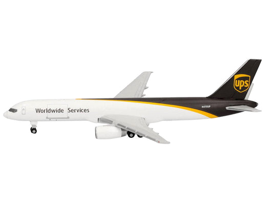 Boeing 757-200F Commercial Aircraft "UPS Worldwide Service" (N475UP) White with Brown Tail 1/500 Diecast Model Airplane by Herpa Herpa