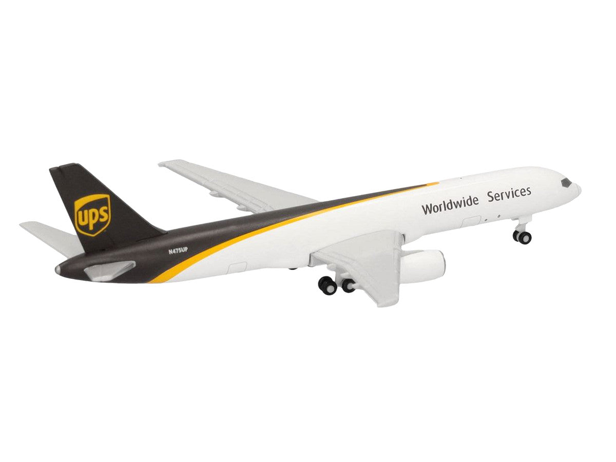 Boeing 757-200F Commercial Aircraft "UPS Worldwide Service" (N475UP) White with Brown Tail 1/500 Diecast Model Airplane by Herpa Herpa