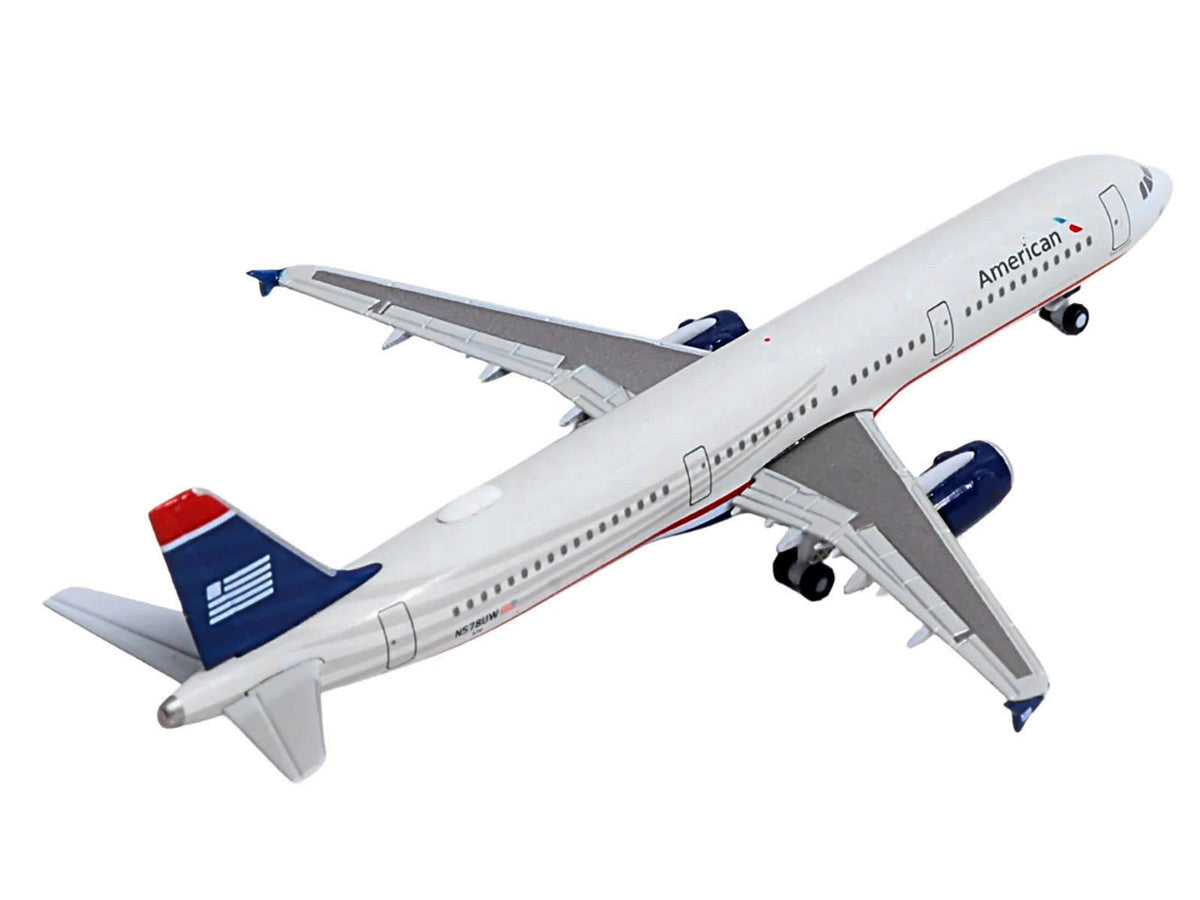 Airbus A321 Commercial Aircraft "American Airlines" (N578UW) Gray with Blue Tail 1/500 Diecast Model by Herpa-2