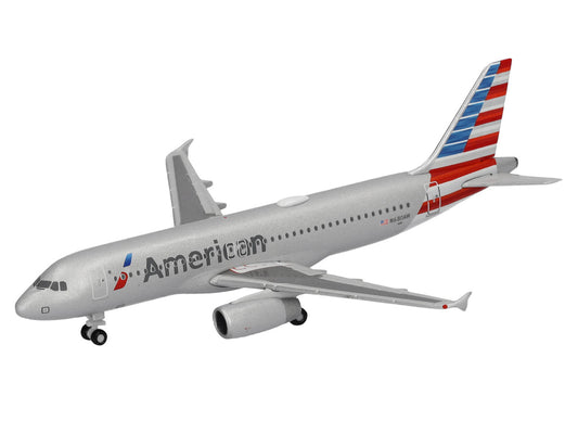 Airbus A320 Commercial Aircraft "American Airlines" (N680AW) Silver with Blue and Red Tail 1/500 Diecast Model Airplane by Herpa-1