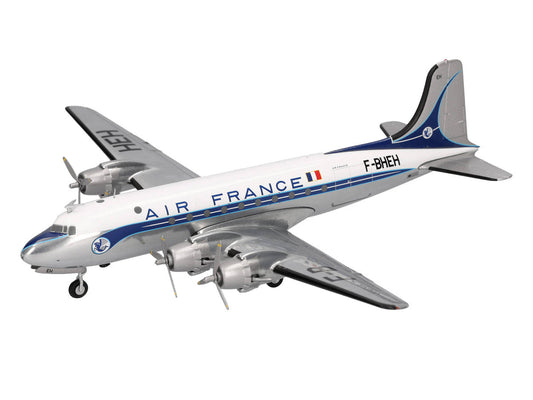 Douglas DC-4 Commercial Aircraft "Air France" (F-BHEH) White with Blue Stripes 1/200 Diecast Model by Herpa Herpa