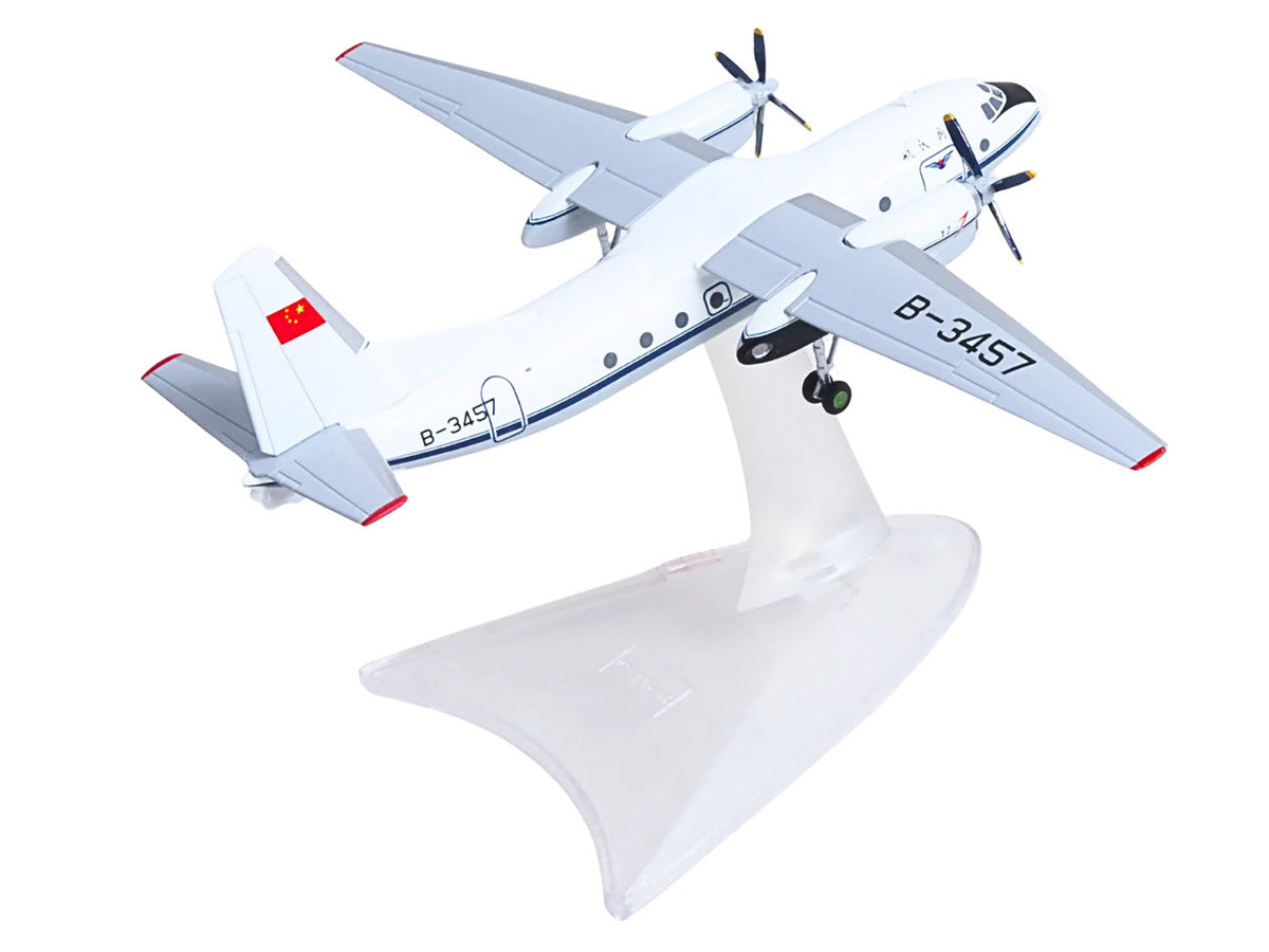 Xian Y-7 Commercial Aircraft "CAAC Airlines" (B-3457) White with Blue Stripes 1/200 Diecast Model by Herpa-0