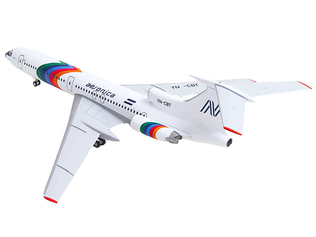 Tupolev TU-154M Commercial Aircraft "Aeronica" (YN-CBT) White with Stripes 1/200 Diecast Model by Herpa-2