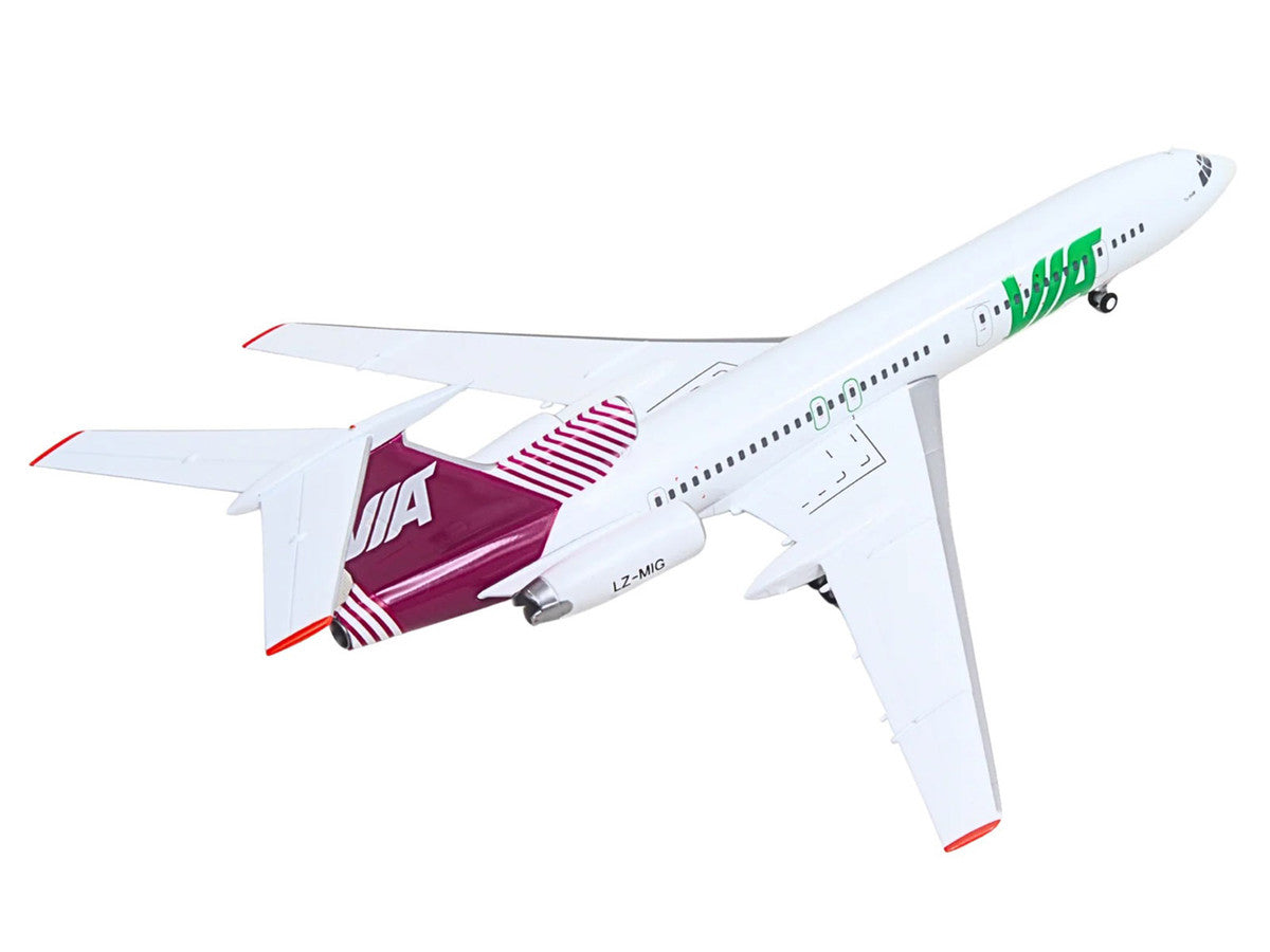 Tupolev TU-154M Commercial Aircraft "Air Via" (LZ-MIG) White with Red Tail 1/200 Diecast Model by Herpa-2