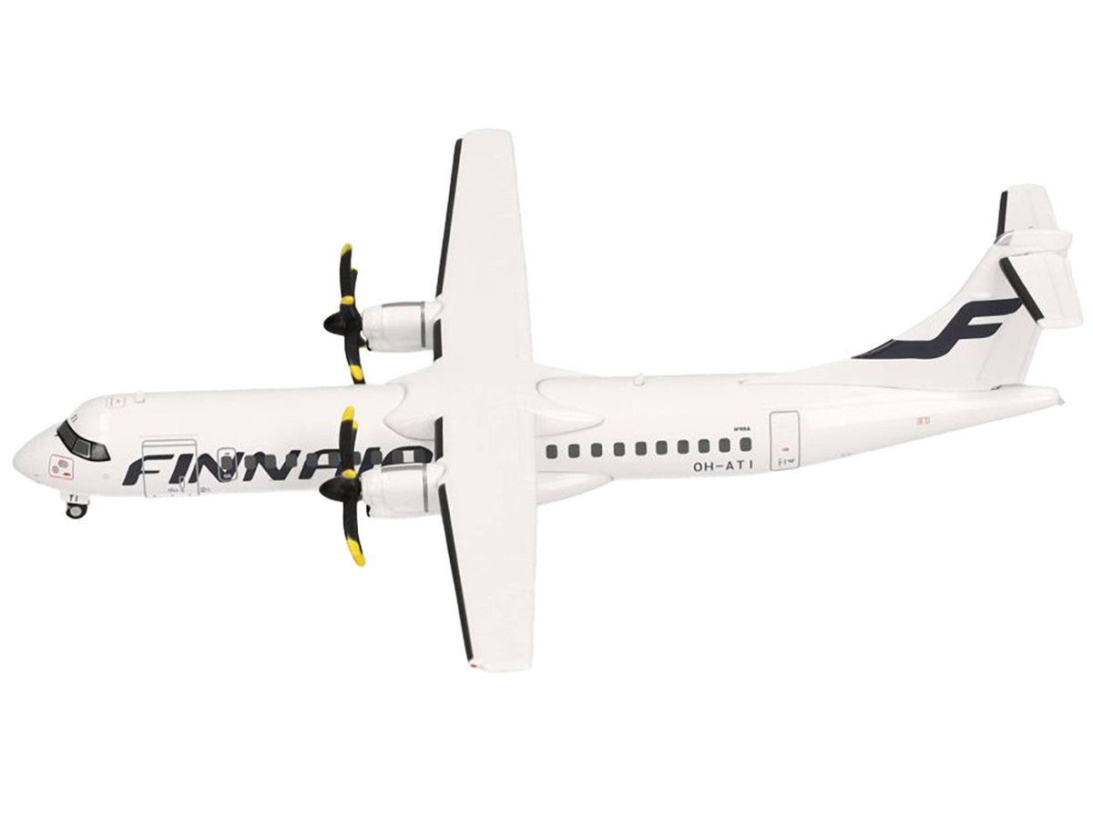 ATR 72-500 Commercial Aircraft "FinnAir" (OH-ATI) White 1/200 Diecast Model Airplane by Herpa Herpa