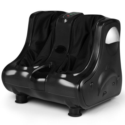 Costway Leg Massager Shiatsu Kneading Rolling Vibration Heating Foot Calf Black W2B