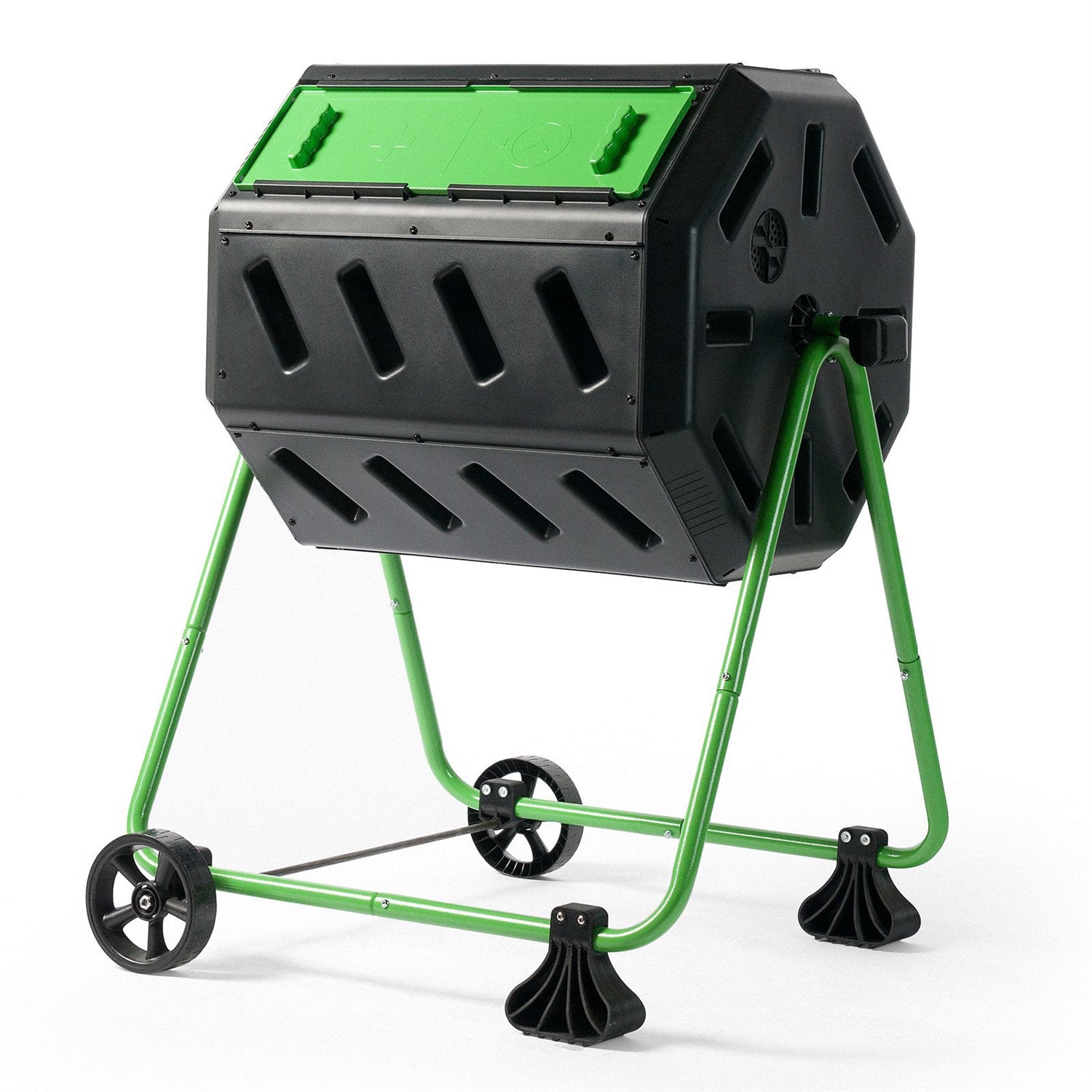 Tumbler 5-Cubic Ft Compost Bin for Home Composting with Heavy Duty Frame FastFurnishings