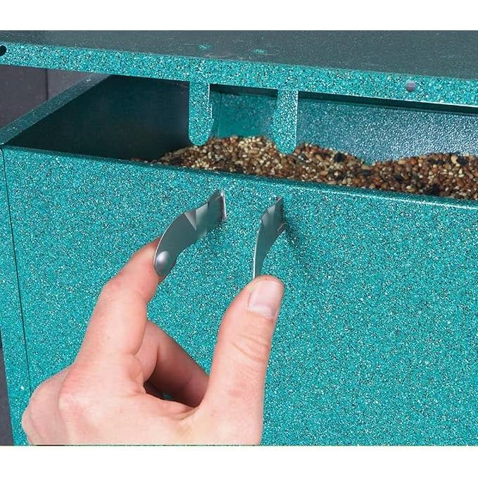 Rugged Green Metal Squirrel-Proof Bird Feeder with Easy-Refill Top FastFurnishings
