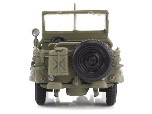 U.S. 1/4 ton Military Vehicle Olive Drab "Gen. George Patton US 3rd Army War Eagle" (1945) United States Army "Ground Power Series" 1/72 Diecast Model by Hobby Master Hobby Master