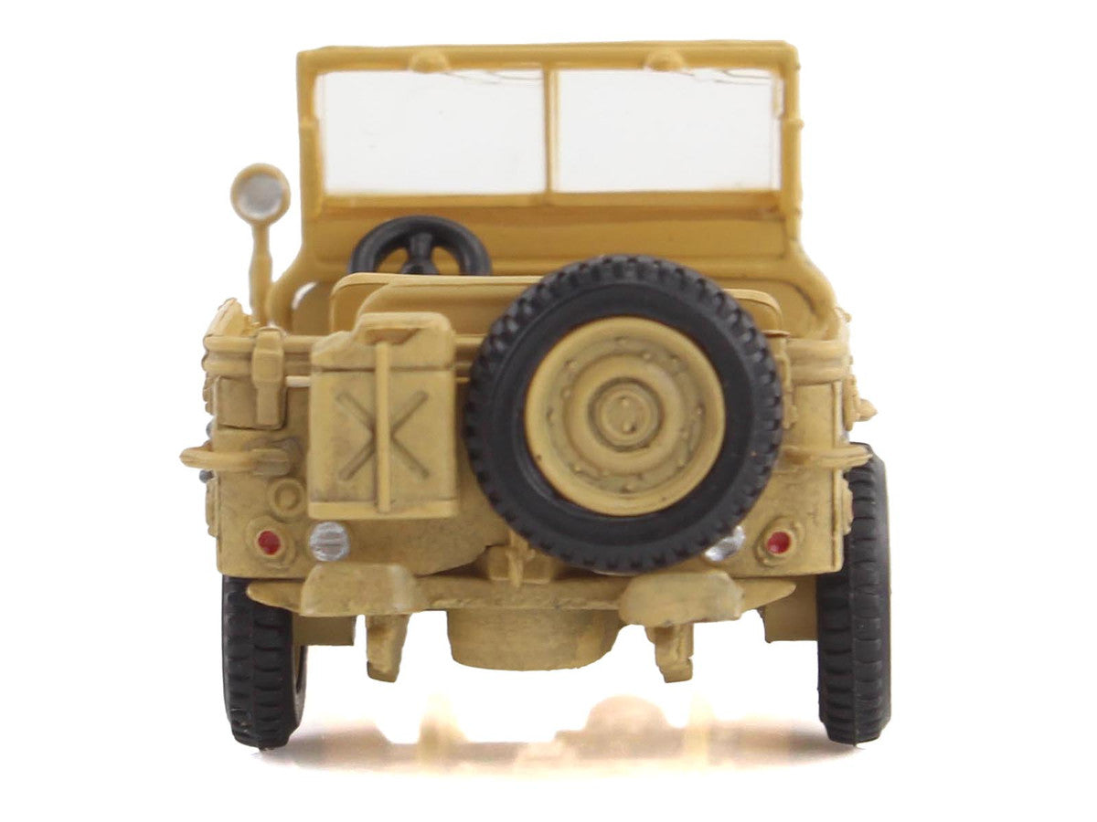 U.S. 1/4 ton Military Vehicle Desert Sand "British 8th Army Gen. Bernard Montgomery Sicily" (1943) Royal Army "Ground Power Series" 1/72 Diecast Model by Hobby Master Hobby Master