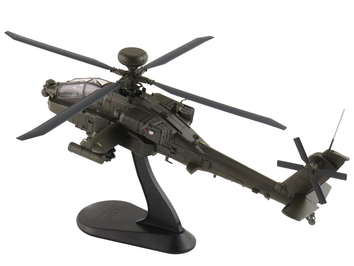 Boeing AH-64E Apache Echo Attack Helicopter "ZM714 Middle Wallop" (2022) British Army "Air Power Series" 1/72 Diecast Model by Hobby Master-1