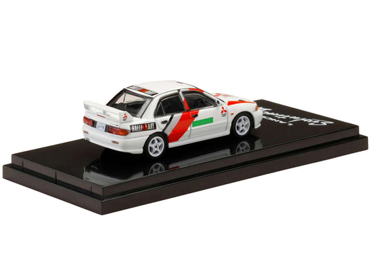 Mitsubishi Lancer RS Evolution III RHD (Right Hand Drive) Scortia White "Groupe A Promotion" 1/64 Diecast Model Car by Hobby Japan Hobby Japan