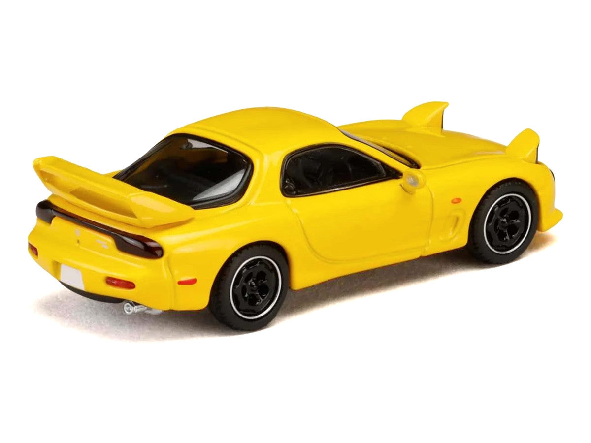 Mazda RX-7 (FD3S) RHD (Right Hand Drive) Yellow "Initial D" (1995-2013) Manga "Diorama Set Series" 1/64 Diecast Model Car by Hobby Japan Hobby Japan