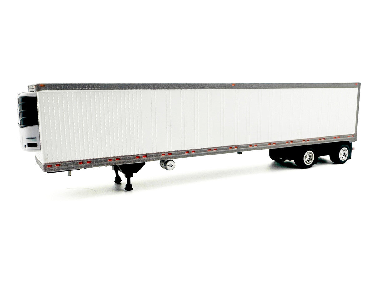 53' Spread Axle Refrigerated Trailer White 1/87 (HO) Plastic Model Car by HO Logistics-1
