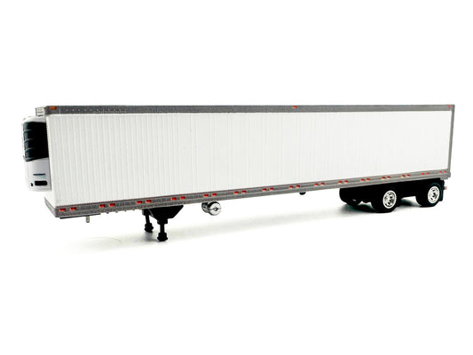 53' Spread Axle Refrigerated Trailer White 1/87 (HO) Plastic Model Car by HO Logistics-1